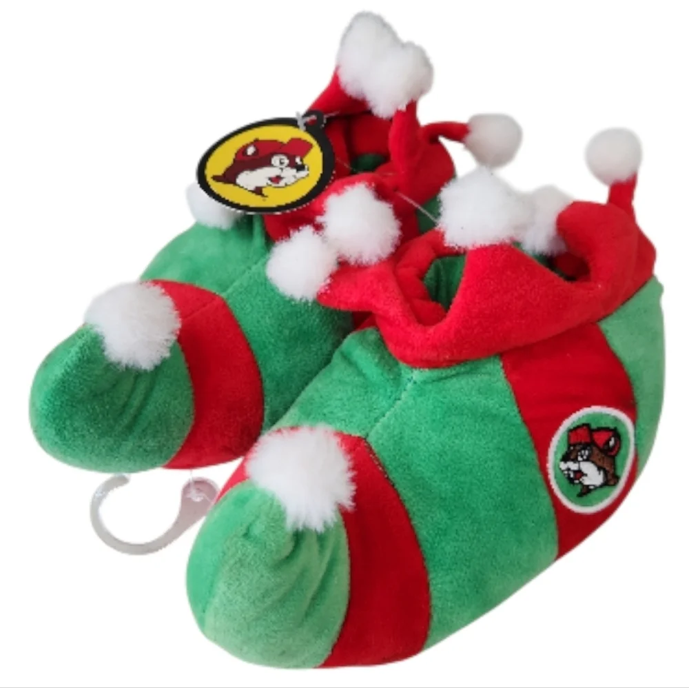 Buc-ee's Elf Slippers - Festive Christmas Slippers